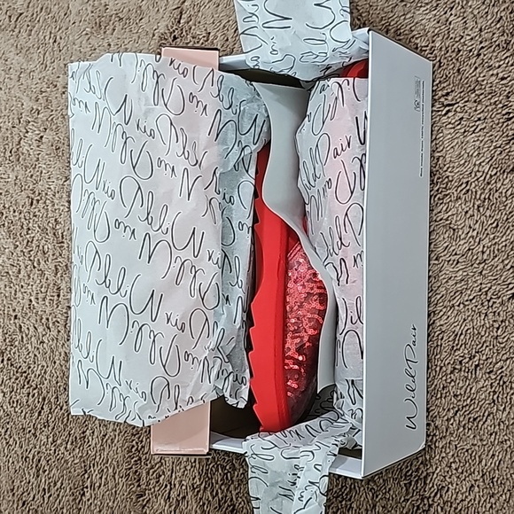 Wild Pair Portiaa Vinyl Slippers, Red Sequin - Picture 10 of 11